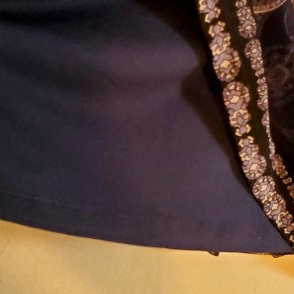 Inc International Concepts Blue Lined Blouse Sheer Paisley Overlay Medium Women - Picture 14 of 15